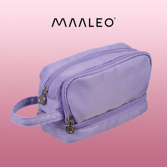 TROUSSE À CRAYONS D'ÉCOLE VIOLET GRANDE - EXTENSIBLE / TROIS COMPARTIMENTS