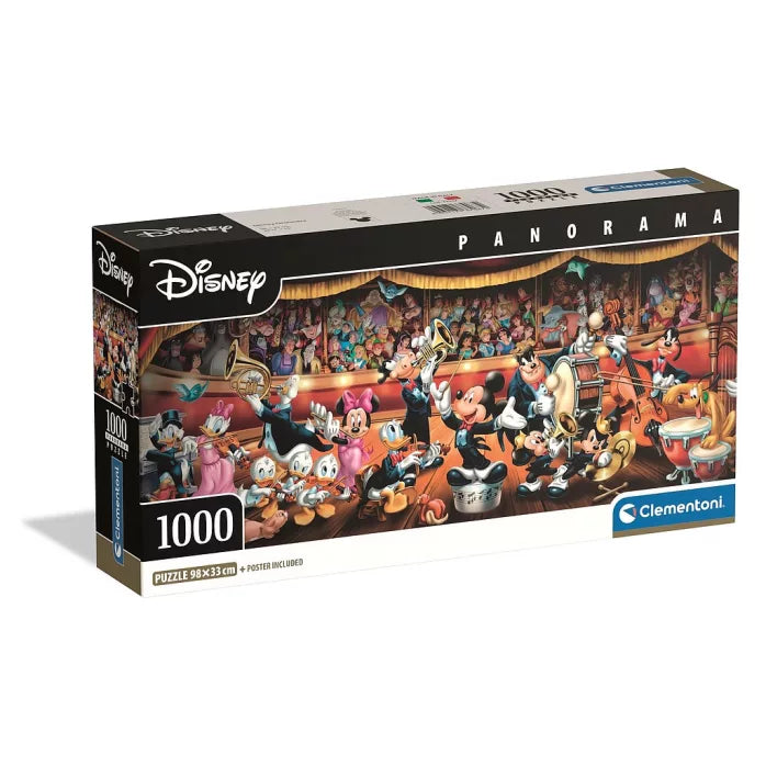 Puzzle panoramique compact Disney Orchestra de 1000 pièces par Clementoni