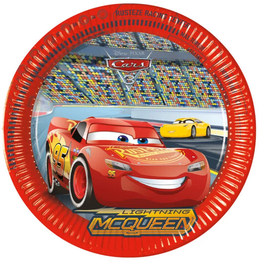 8 Assiettes anniversaire Cars