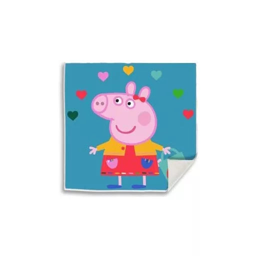 Serviette en coton visage et mains Peppa pig 30×30cm