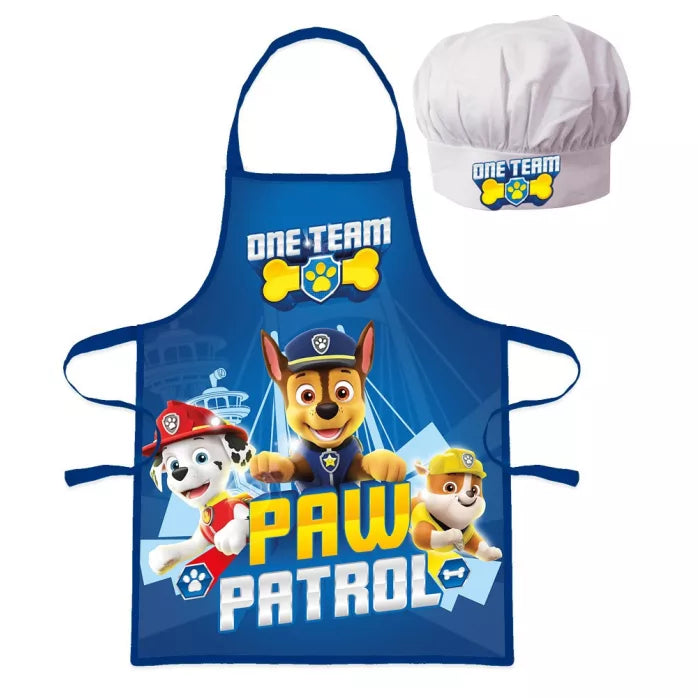 Tablier de cuisine + toque pat patrouille