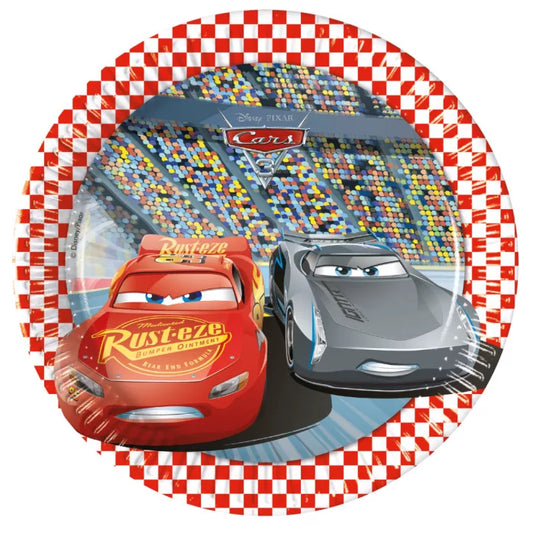Assiette anniversaire ×8 Cars