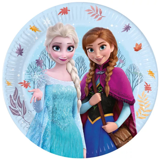 Lot de 8 Assiettes anniversaire reine des neiges 23cm
