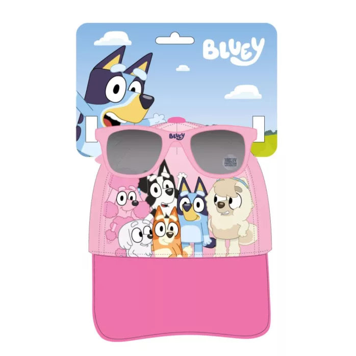 Ensemble lunettes de soleil et casquette bluey