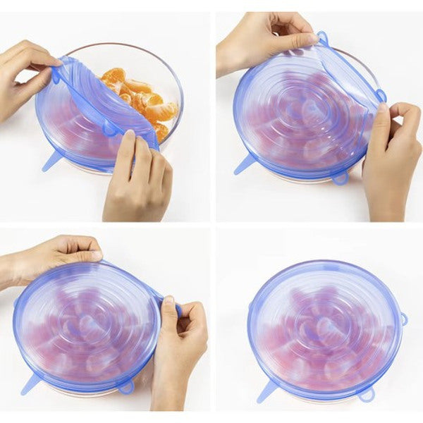 Couvercles en silicone lot de 6