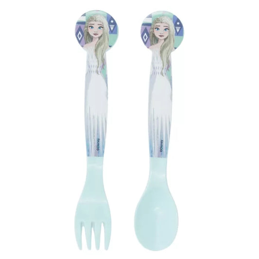 Couverts en plastique reine des neiges ×2
