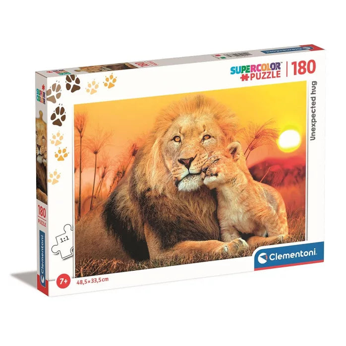 Puzzle 180 pièces lion et bébé