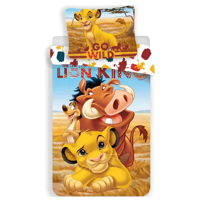 Parure de lit Disney Le Roi Lion Terre des Lions Trio 140x200cm, 70x90cm