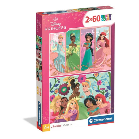 Puzzle 2×60 pièces Princesses