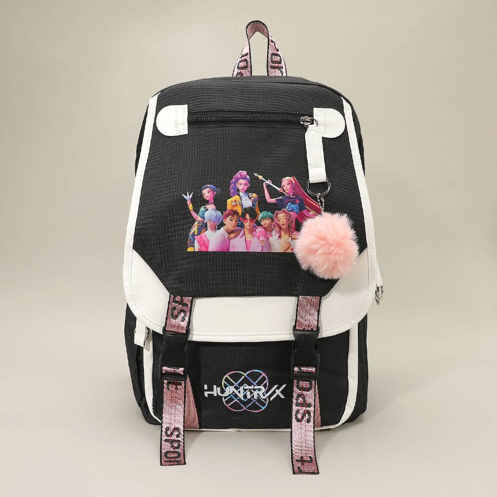 Sac à dos Pom Pom Chasseurs de Démons KPOP pour Enfants HUNTRIX