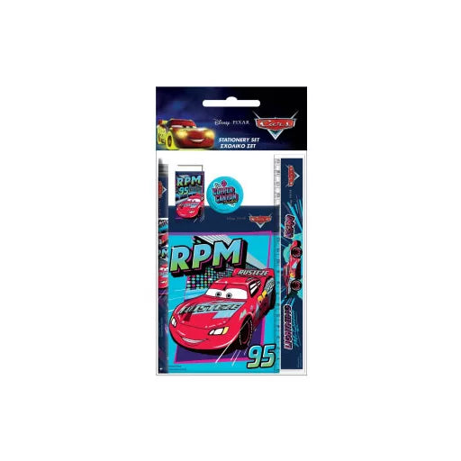 Papeterie cars 5 pièces