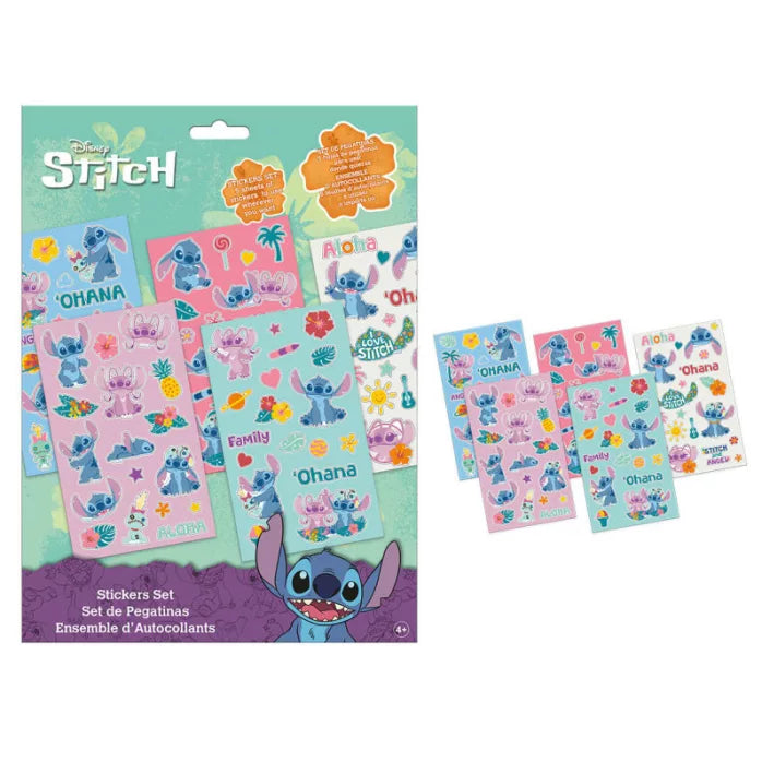 Planche d'autocollants stitch