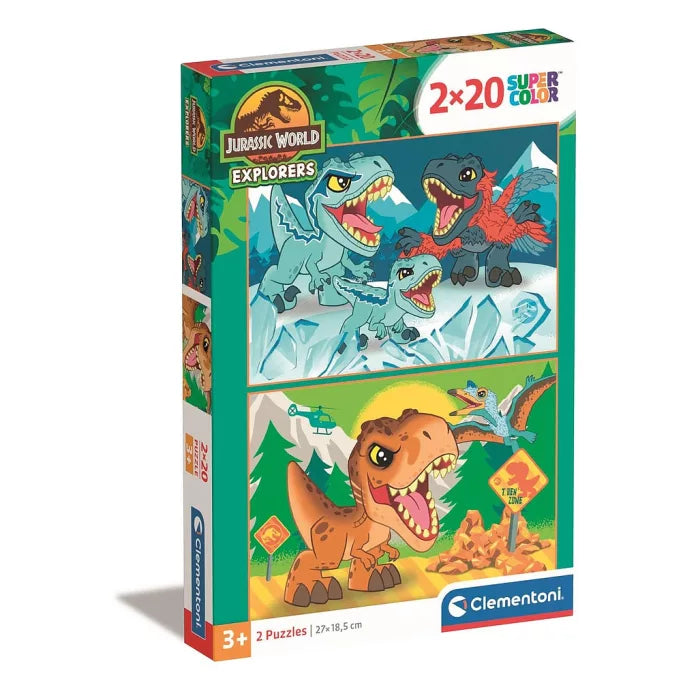 Puzzle 2×20 pièces Jurassic world