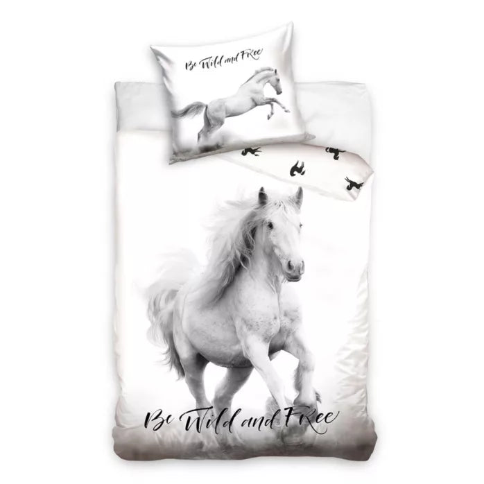 Motif Cheval, parure de lit 140×200 cm, 70×90 cm.