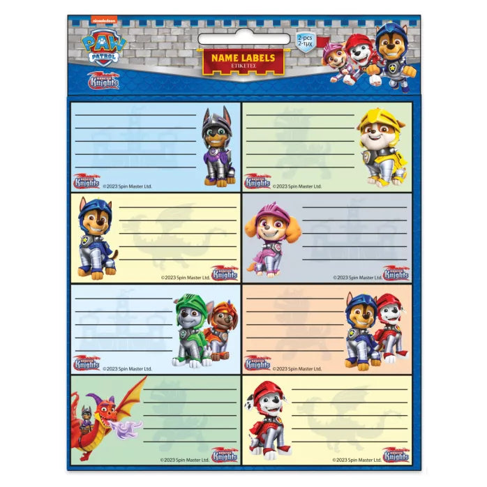 Étiquettes autocollantes pat patrouille pour cahier livre