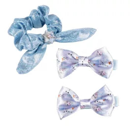 Lot de 2 barrettes et 1 élastique pour cheveux reine des neiges