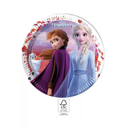 Lot de 8 Assiettes anniversaire reine des neiges 23cm