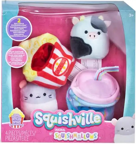Coffret Squishmallows Squishville Mini avec 3 accessoires assortis (18,5 x 19 cm)