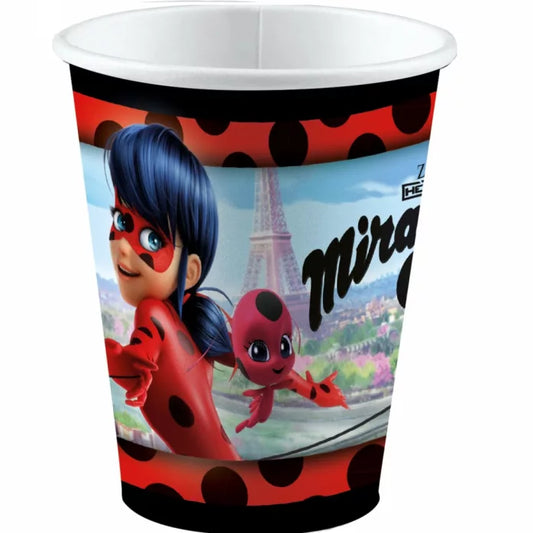 Gobelets en papier Miraculous, lot de 8, 250 ml