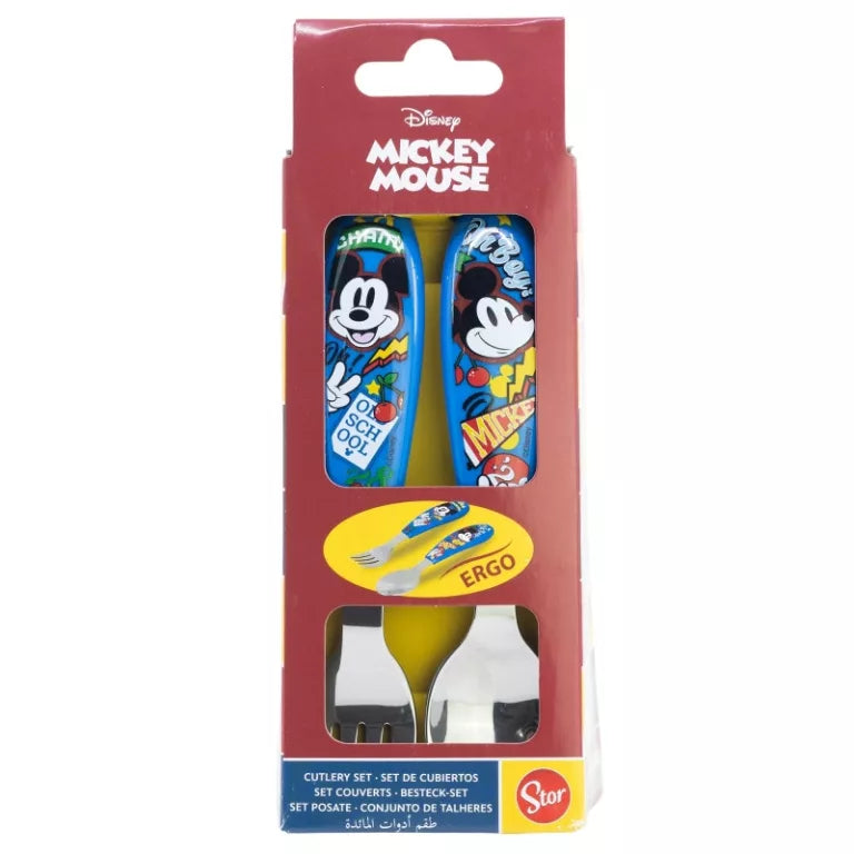 Ensemble couverts en métal Mickey 2 pièces