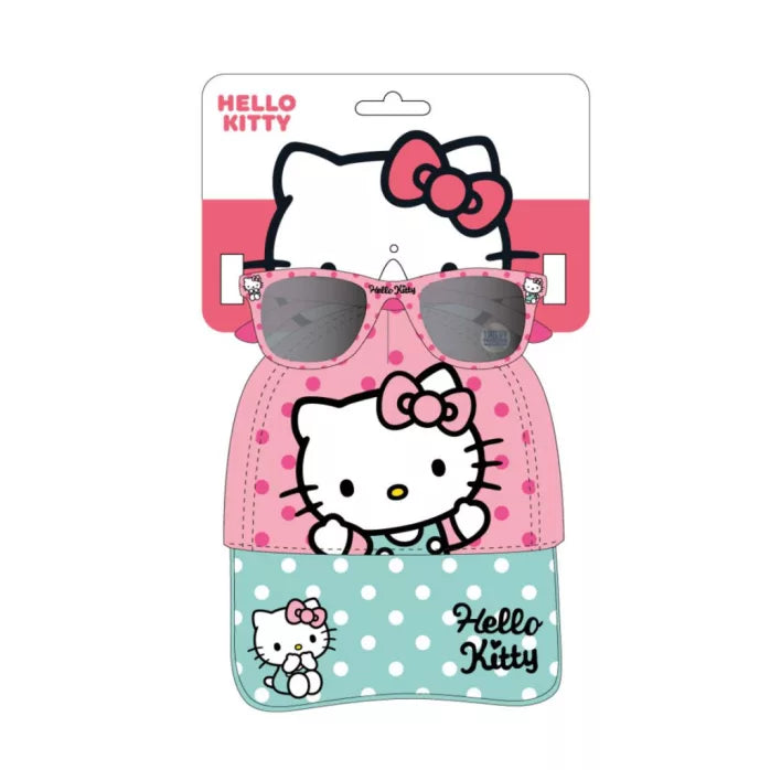 Ensemble lunettes de soleil et casquette Hello Kitty