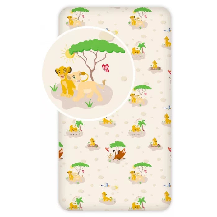 Drap housse le roi lion 90×200cm