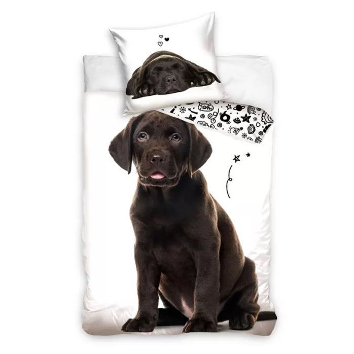 Parure de lit chien Labrador, 140×200cm, 70×90 cm