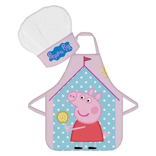 Tablier + toque Peppa pig