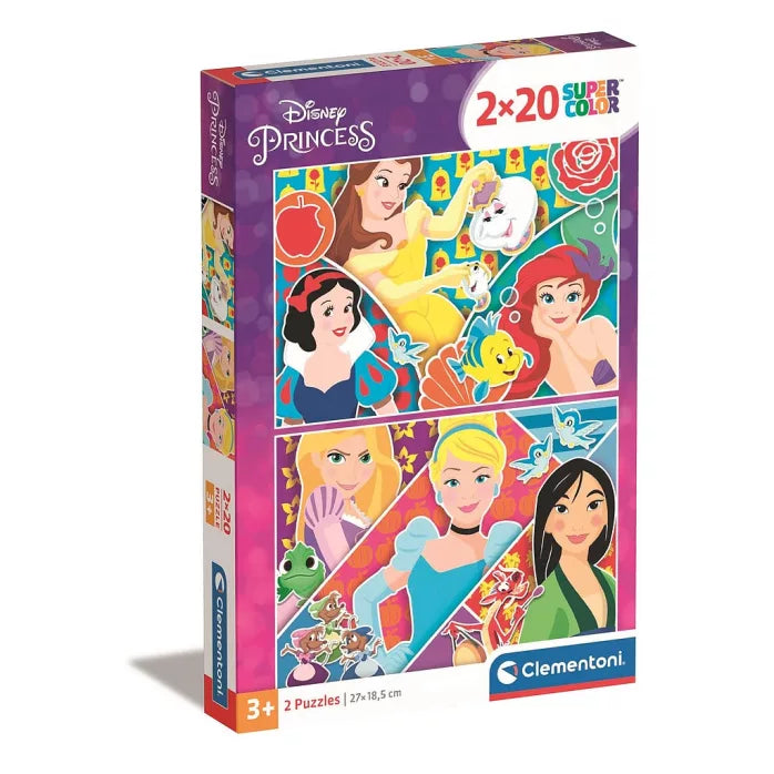 Puzzle 2×20 pièces Princesses