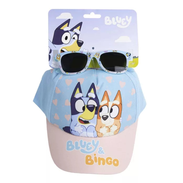 Ensemble lunettes de soleil et casquette bluey