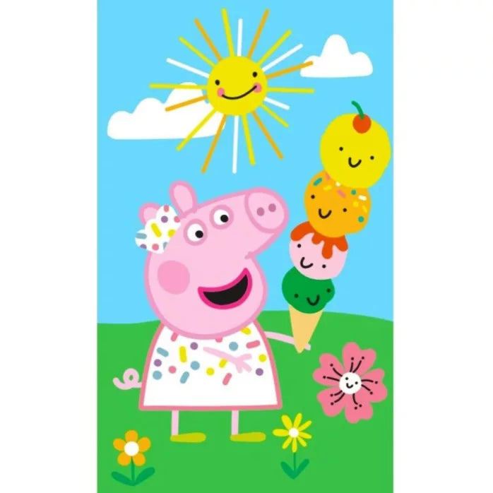 Serviette en coton visage et mains Peppa pig 30×50cm