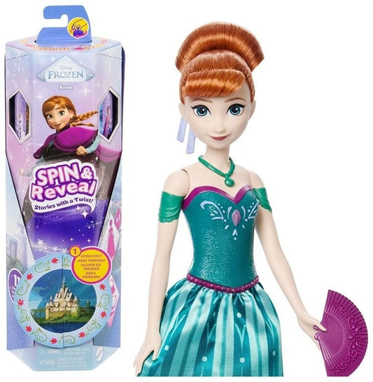 Disney La Reine des Neiges - Tourne et révèle - Poupée Elsa avec accessoires magiques, Anna