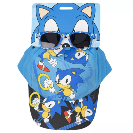 Ensemble lunettes de soleil et casquette Sonic