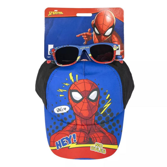 Ensemble lunettes de soleil et casquette Spiderman