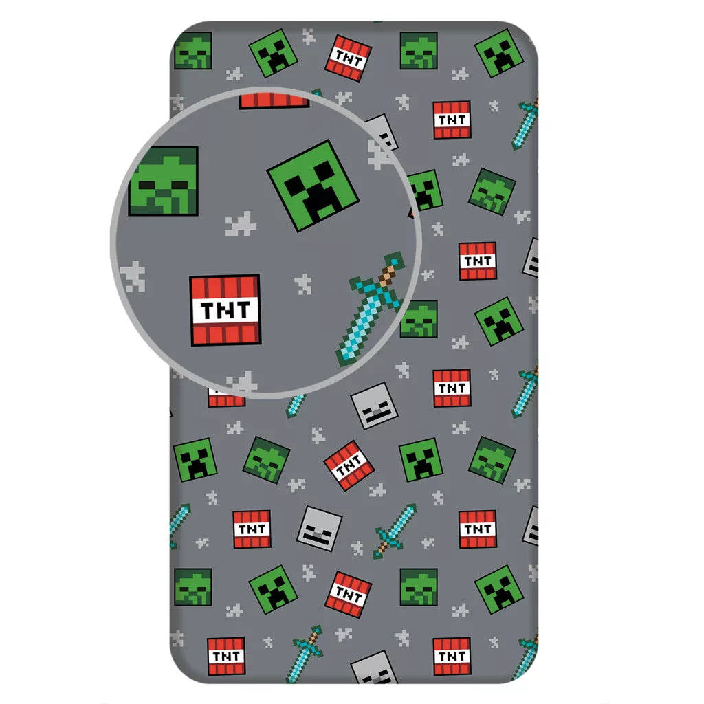 Drap housse Minecraft 90x200cm