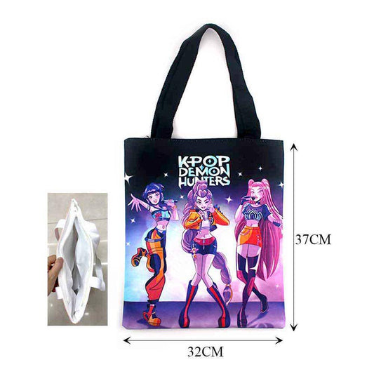 Sac fourre-tout imprimés graphiques Kpop Demon Hunters HUNTRIX