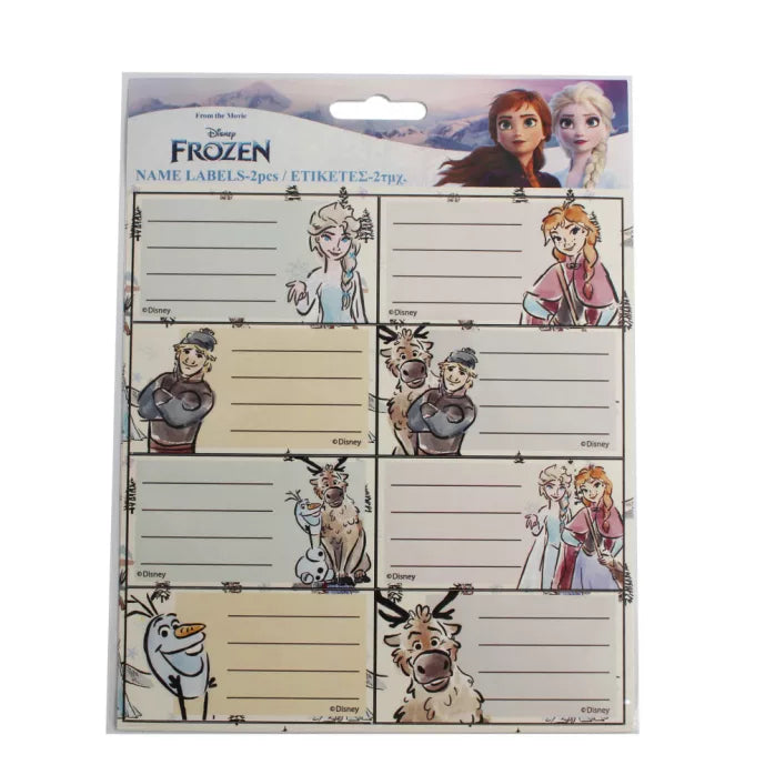 Étiquettes ×16 pour cahier reine des neiges