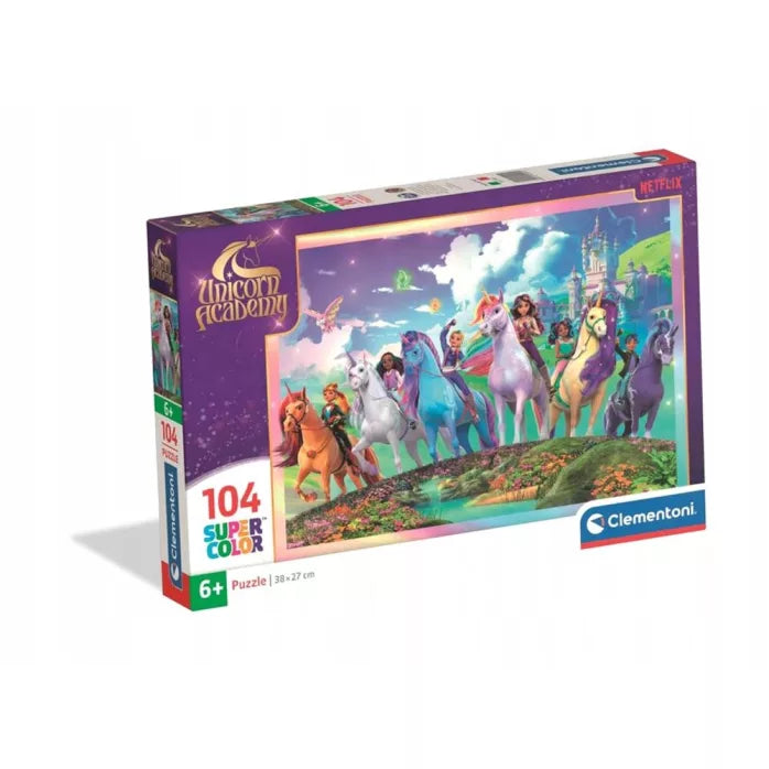 Puzzle 104 pièces unicorn academy