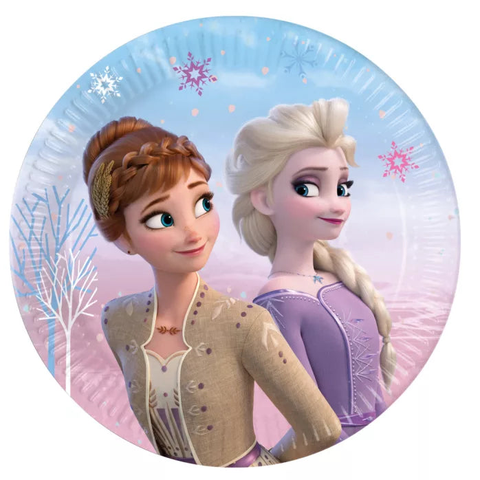 Lot de 8 Assiettes anniversaire reine des neiges 23cm