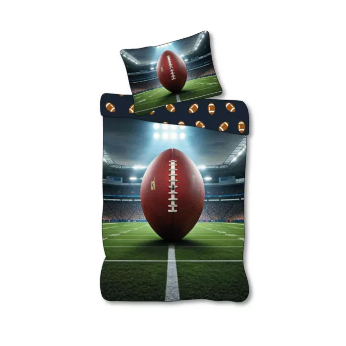 Parure de lit sport NFL, football américain, 140×200 cm, 70×90 cm.
