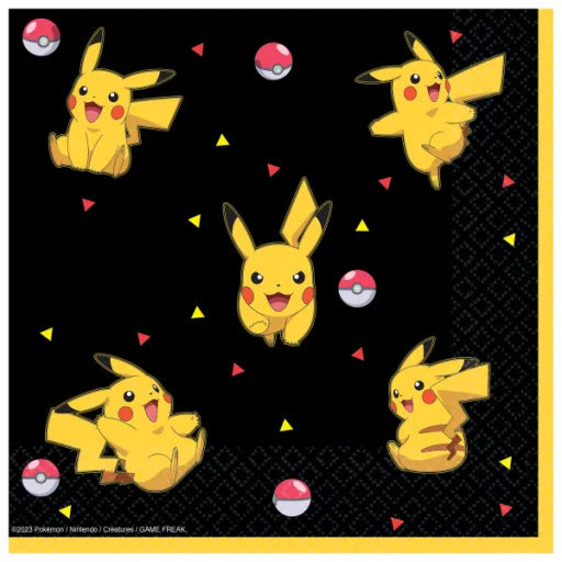 16 serviettes en papier Pokemon 33×33cm