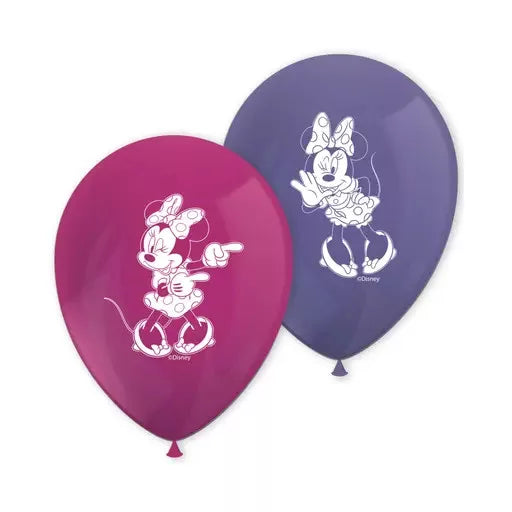 Lot 8 ballons anniversaire minnie
