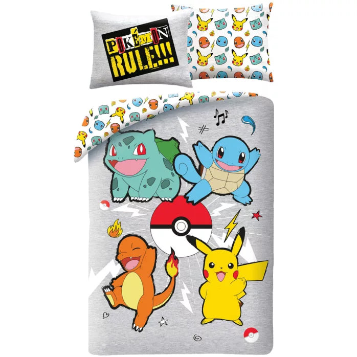Housse de couette microfibre 140×200 Pokémon