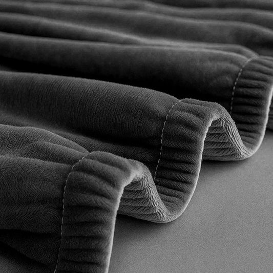 Housse de canapé 145-185 cm gris foncé