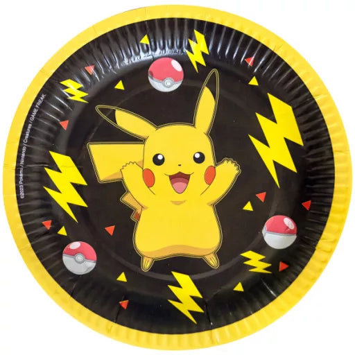 8 assiettes anniversaire Pokémon 18cm