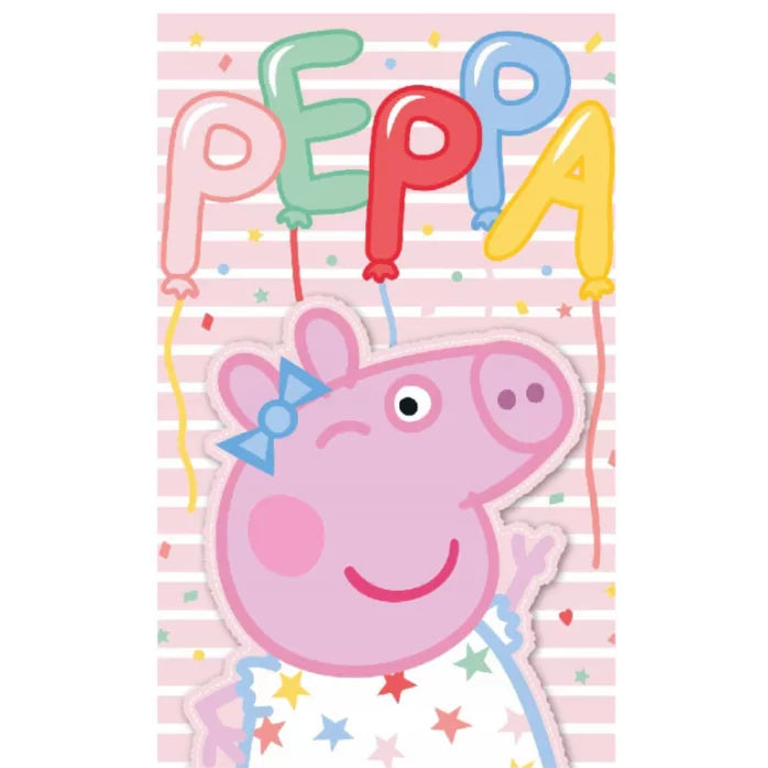 Serviette en coton visage et mains Peppa pig 30×50cm