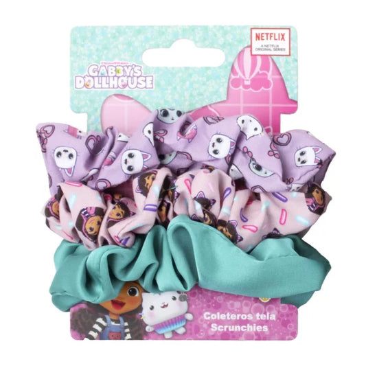 Lot de 3 élastiques cheveux Gabby chat