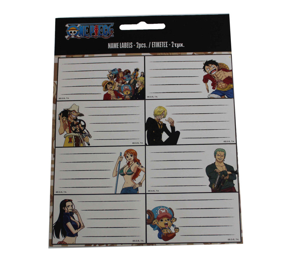 lot de 16 étiquettes one piece