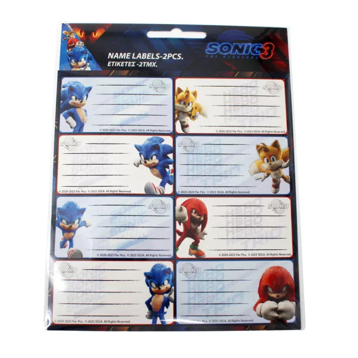 16 Étiquettes pour étiquettes Sonic