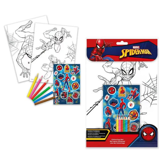 Kit de coloriage + autocollants spiderman